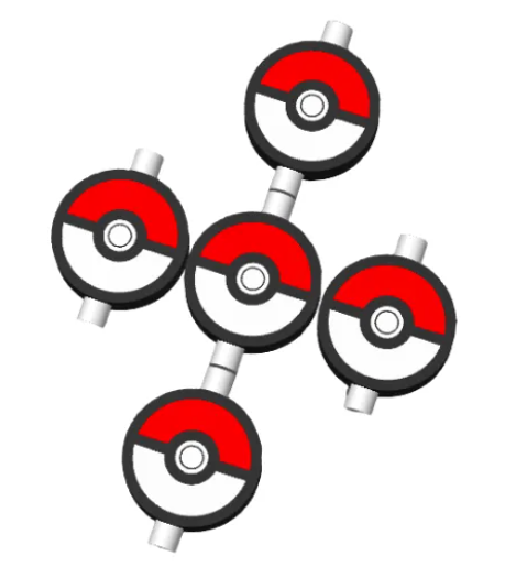 POKE BALL STRAW TOPPER